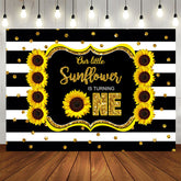 Aperturee - Sunflower Happy First Birthday Photoshoot Backdrop